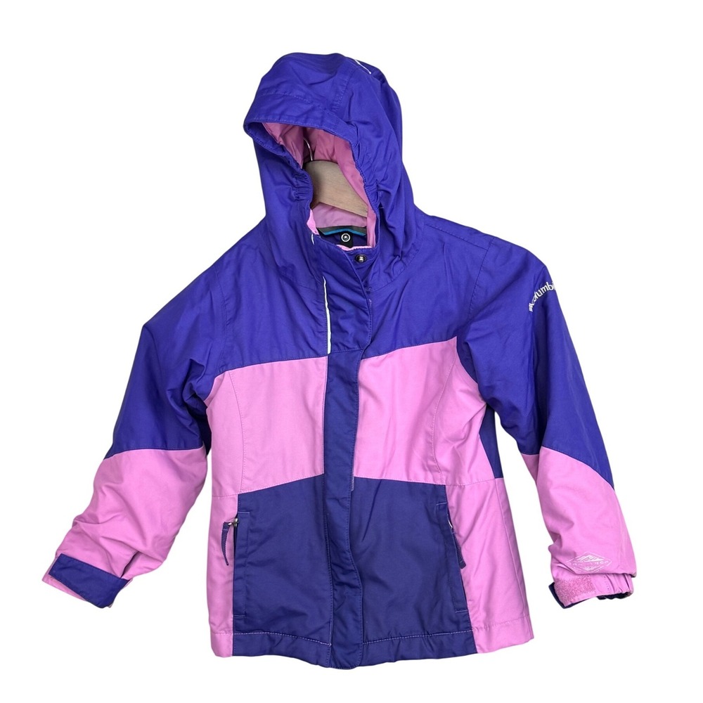 Columbia Interchange Jacket Kids XXS Purple Pink‎ Nylon Outgrown Hooded